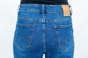 Spodnie damskie jeansowe regular w kolorze ciemnoniebieskim - MODA SANOK