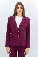 Żakiet damski marynarka w kolorze burgundowym MTM - MODA SANOK