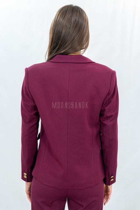 Żakiet damski marynarka w kolorze burgundowym MTM - MODA SANOK
