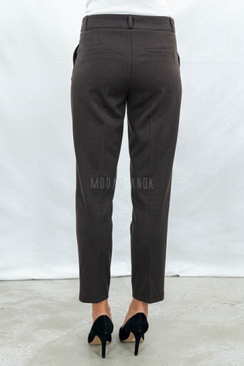 Elegancki  stylowy damski komplet w kolorze ciemnego brązu MTM - MODA SANOK