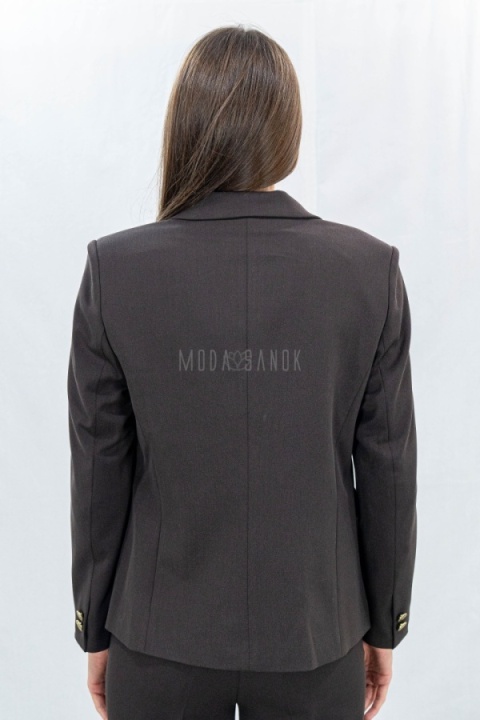 Eleganckia damska marynarka od MTM w kolorze czekoladowym - Moda Sanok