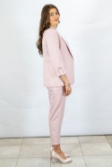 Elegancki komplet damski LAVINIA , w kolorze pudrowego różu - MODA SANOK