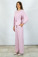 Elegancki damski komplet w kolorze różowym - MODA SANOK