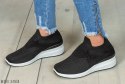 Czarne damskie sportowe sneakersy z cyrkoniami Moda Sanok