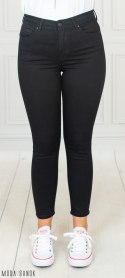 Czarne spodnie zwężane damskie Cross Jeans Moda Sanok