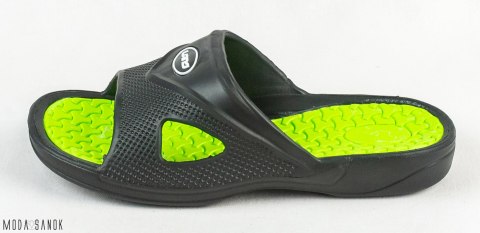 Czarno zielone klapki męskie LANO Moda Sanok