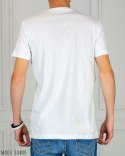 Koszulka VOLCANO męska biała z motywem księżyca MODA SANOK