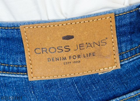 Spodnie damskie ciemne niebieskie granatowe Cross Jeans Moda Sanok