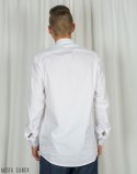 Biała koszula męska z długim rękawem Lazarotte wzrost 182-188 - MODA SANOK