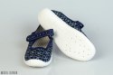 Granatowe pantofle w białe kokardki dla dziewczynki NAZO - MODA SANOK