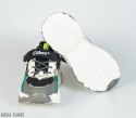 Biało-czarne adidasy dziecięce z zielonymi dodatkami Clibee - MODA SANOK