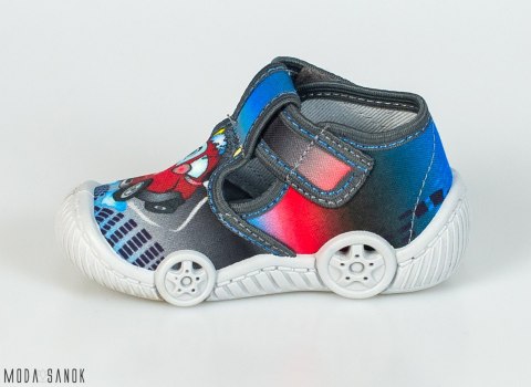 VIGGAMI Wojtuś Druk pantofle, kapcie, usztywniony zapięte oddychający spód i materiał skórzana wkładka MODA SANOK