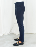 Spodnie RAEL damskie długie klasyczne eleganckie - Granatowe - MODA SANOK