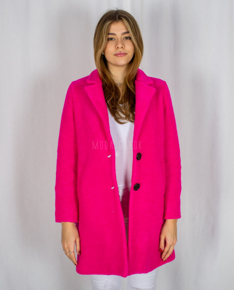 Płaszczyk żakiet ELIANA w kolorze różowym oversize na podszewce MODA SANOK