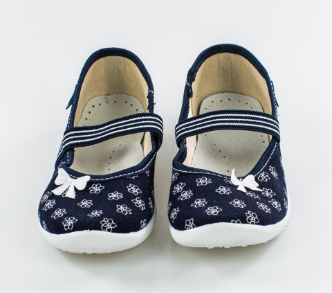 VIGGAMI Czeszka Kwiatki pantofle,kapcie,na gumeczkę, oddychający spód i materiał, skórzana wkładka MODA SANOK