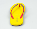 Japonki, klapki damskie na piankowej podeszwie w kolorze żółtym z gumową fioletową górą SUPER GEAR-MODA SANOK