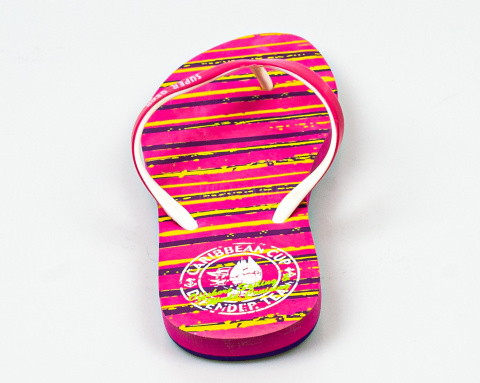 Japonki, klapki damskie z piankowym spodem i gumową górą w różowym kolorze SUPER GEAR - MODA SANOK